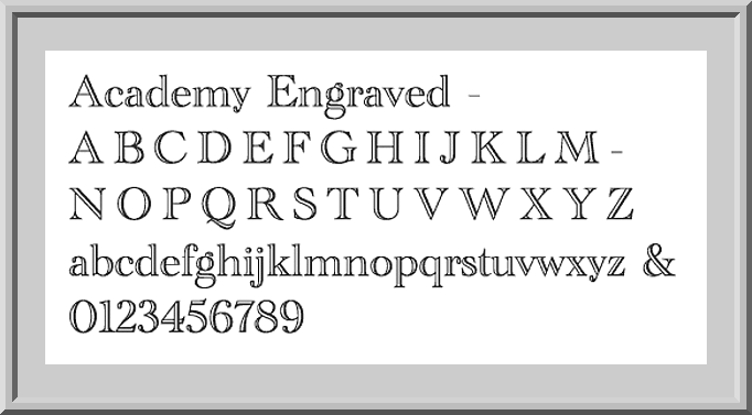 academy engraved font free download