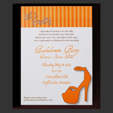 image of invitation - name bachelorette Victoria