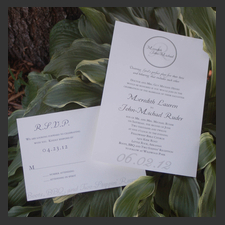image of invitation - name Meredith H