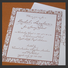 image of invitation - name bridal luncheon Jenny