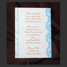 image of invitation - name bridal luncheon Lindsay V