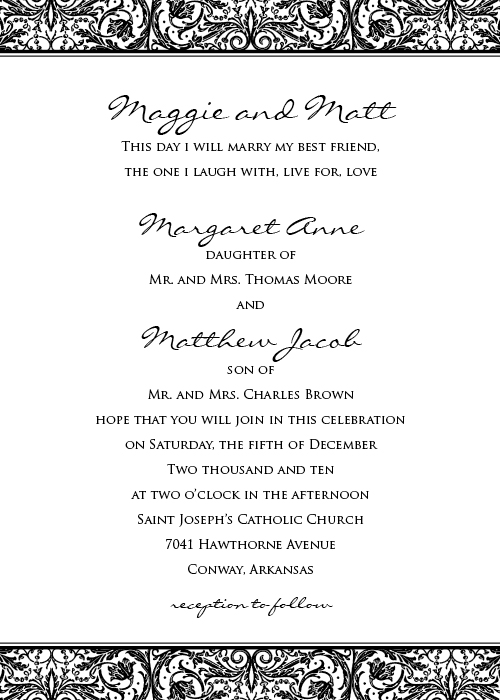 image of decorative invitation top and bottom band