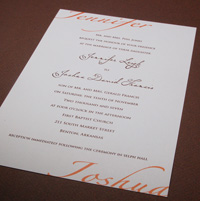 image of J. and J. Francis - wedding invitation